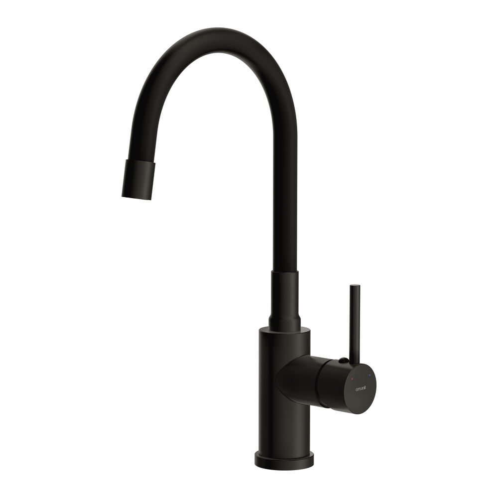 Смеситель для кухни MELAR с гибким изливом черный