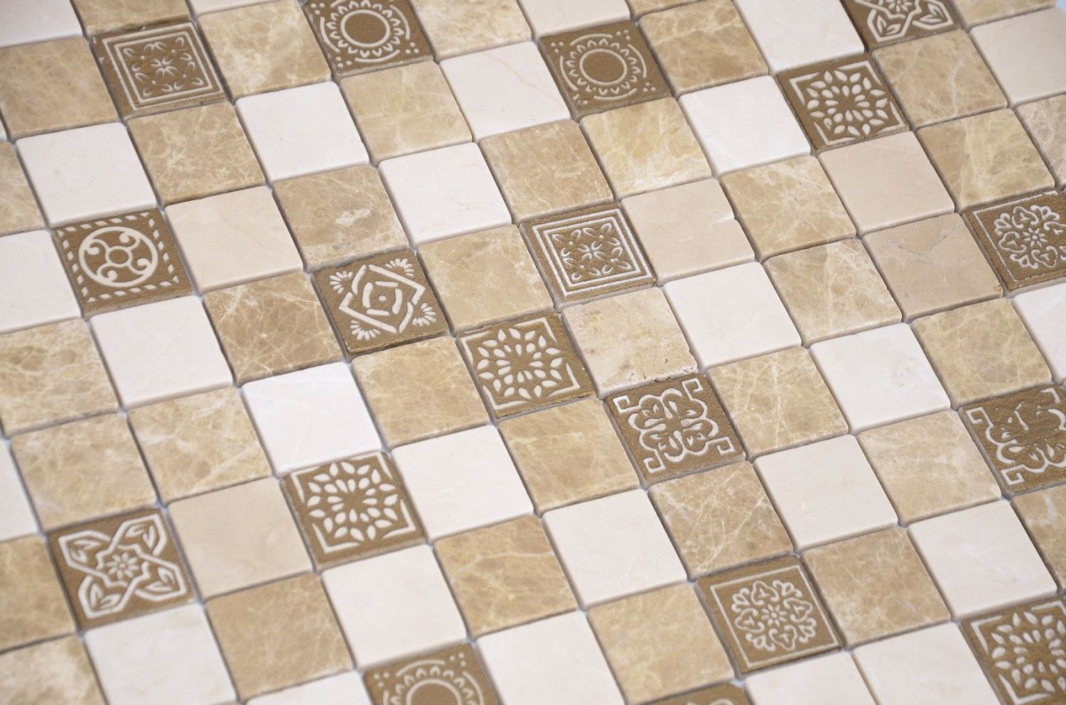 Мозаика из натурального камня Caramelle Mosaic Art Stone Art Pietra Mix 1 MAT 48x48x8