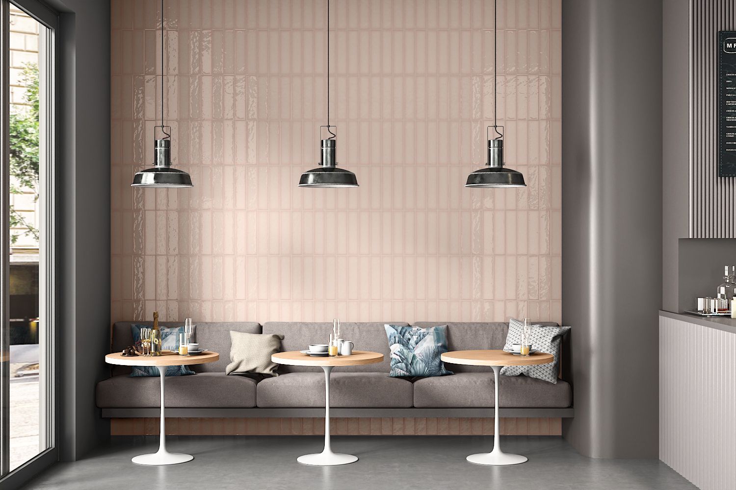 Керамическая плитка, BEIGE 10x40, Monte (Smile Tile), глянцевая испанская плитка метро кабанчик