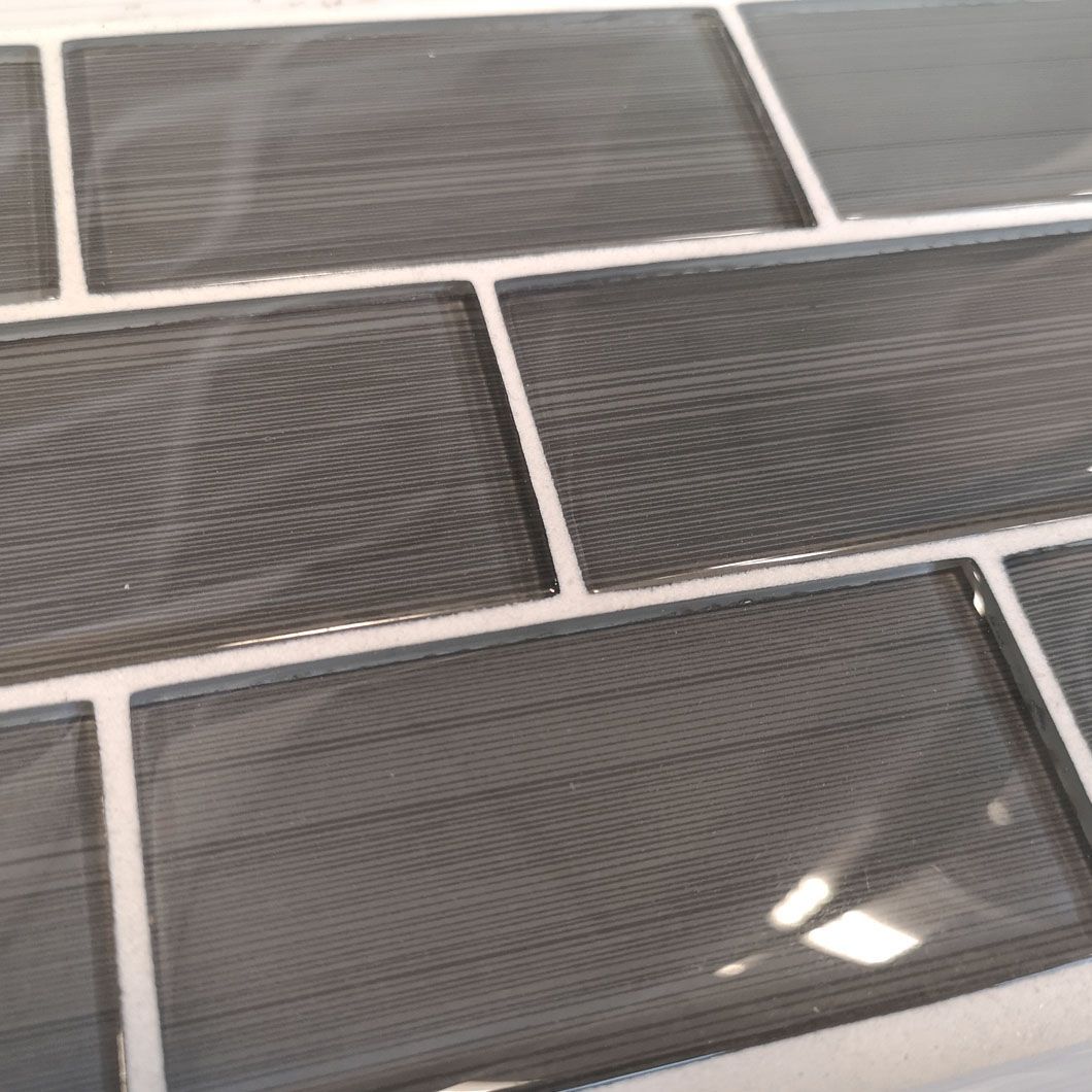 Стеклянная мозаика Impressioni Mattoni Grigio 50x100 (Caramelle Mosaic), кирпичики 5х10 см