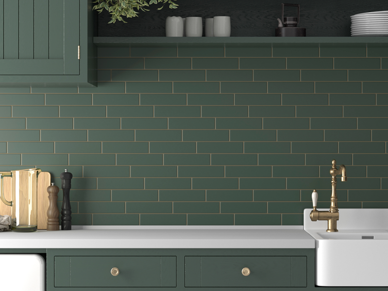 Плитка керамическая настенная 28455 COSTA NOVA Laurel Green Matt 5x20 см (108 кор./палл.) (Equipe)