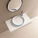 Раковина накладная ABBER Stein AS2604Blau голубая-2