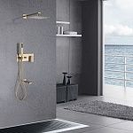 Душевая система ABBER Daheim AF8217G скрытого монтажа с изливом, золото матовое-2