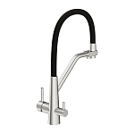 Смеситель для кухни VIVO однорычажный с подключением фильтра с гибким изливом хром-5