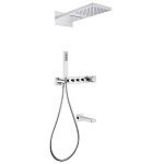 Душевая система ABBER Rund AF8753 скрытого монтажа с изливом, термостат, хром