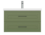 Тумба CLASSIC 80 зеленый матовый-3