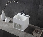 Тумба с раковиной ABBER Stein AS2639 подвесная, белая матовая-2