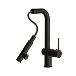 Смеситель для кухни FLAVIS с выдвижным изливом два режима черный-7