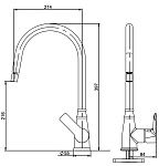 Смеситель для кухни LAPARET ALAMERA с поворотным изливом N2042302LPT-7