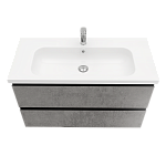 Тумба подвесная ELECTRA 100 под умыв-к Creavit Ideal 100, хромикс серебро, LE-WCAB-100-323-2