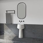 Раковина отдельностоящая ABBER Stein AS2508 белая матовая-2