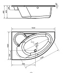 Ванна асимметричная KALIOPE 153*100 левая-8