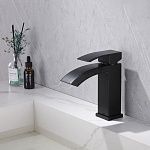 Смеситель ABBER Wasserfall AF8610B для раковины, черный матовый-2