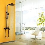 Душевая стойка ABBER Daheim AF8220B без излива, черная матовая-2