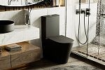 Унитаз ABBER Bequem AC1112TMB компакт черный матовый, безободковый, смыв торнадо-2