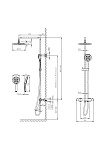 Душевая система OLIVA с термостатом хром-10