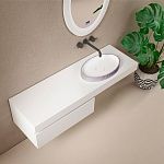 Раковина накладная ABBER Stein AS2603Violett фиолетовая-2