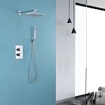 Душевая система ABBER Weiss Insel AF8051 скрытого монтажа без излива, термостат, хром-2