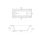 Ванна прямоугольная LORENA 160*70-10