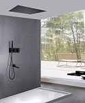Душевая система ABBER Daheim AF8254B скрытого монтажа с изливом, термостат, черная матовая-2