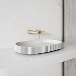 Раковина накладная ABBER Stein AS2601 белая матовая-2