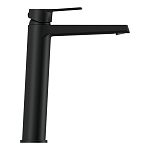 Смеситель для раковины высокий CITY черный-5