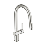 Смеситель для кухни BRASKO с выдвижным изливом хром-2