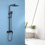 Душевая стойка ABBER Daheim AF8220B без излива, черная матовая-3