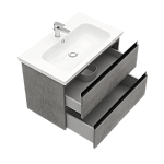 Тумба подвесная ELECTRA 80 под умыв-к Creavit Ideal 80, хромикс серебро, LE-WCAB-80-323-4