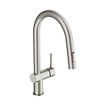 Смеситель для кухни BRASKO с выдвижным изливом сатин-2