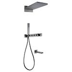 Душевая система ABBER Rund AF8753NG скрытого монтажа с изливом, термостат, никель