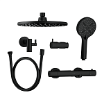 Душевая система OLIVA с термостатом черный-7