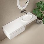 Раковина накладная ABBER Stein AS2603 белая матовая-2