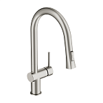 Смеситель для кухни MELAR с выдвижным изливом сатин-2