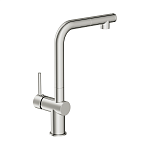 Смеситель для кухни FLAVIS с выдвижным изливом два режима хром-5