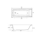 Ванна прямоугольная LORENA 170*70-9