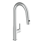 Смеситель для кухни OLIVA с выдвижным изливом хром