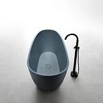 Ванна из искусственного камня ABBER Dortmund AM9911G серая матовая-4