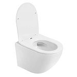 Унитаз ABBER Bequem AC1100T подвесной белый, безободковый, смыв торнадо-6