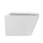 Унитаз ABBER Rechteck AC1201T подвесной белый, безободковый, смыв торнадо-5