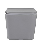 Унитаз ABBER Rechteck AC1201MG подвесной серый матовый, безободковый-6