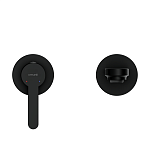 Смеситель для раковины OLIVA встраиваемый однорычажный черный-7