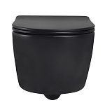 Унитаз ABBER Bequem AC1104MB подвесной черный матовый, безободковый-6