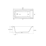 Ванна прямоугольная LORENA 150*70-9