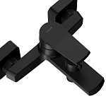 Смеситель для ванны CITY с лейкой черный-4