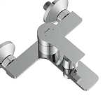 Смеситель для ванны VIBE с лейкой хром-5