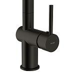 Смеситель для кухни FLAVIS с выдвижным изливом два режима черный-3