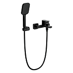 Смеситель для ванны CITY с лейкой черный-6