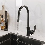 Смеситель для кухни LAPARET LISERA с выдвижным изливом BLACK N2042429LPT-6