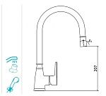 Смеситель для кухни LAPARET ALAMERA с выдвижным изливом N2040902LPT-7